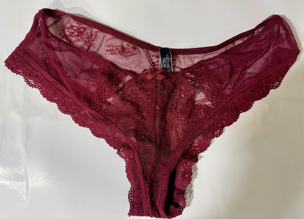 Victorias Secret Panties Womens Medium Burgundy Very Sexy Cheeky Lace Underwear